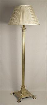 ALEXANDERS 155CM ANTIQUE BRASS CORINTHIAN FLOOR LAMP